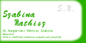 szabina mathisz business card